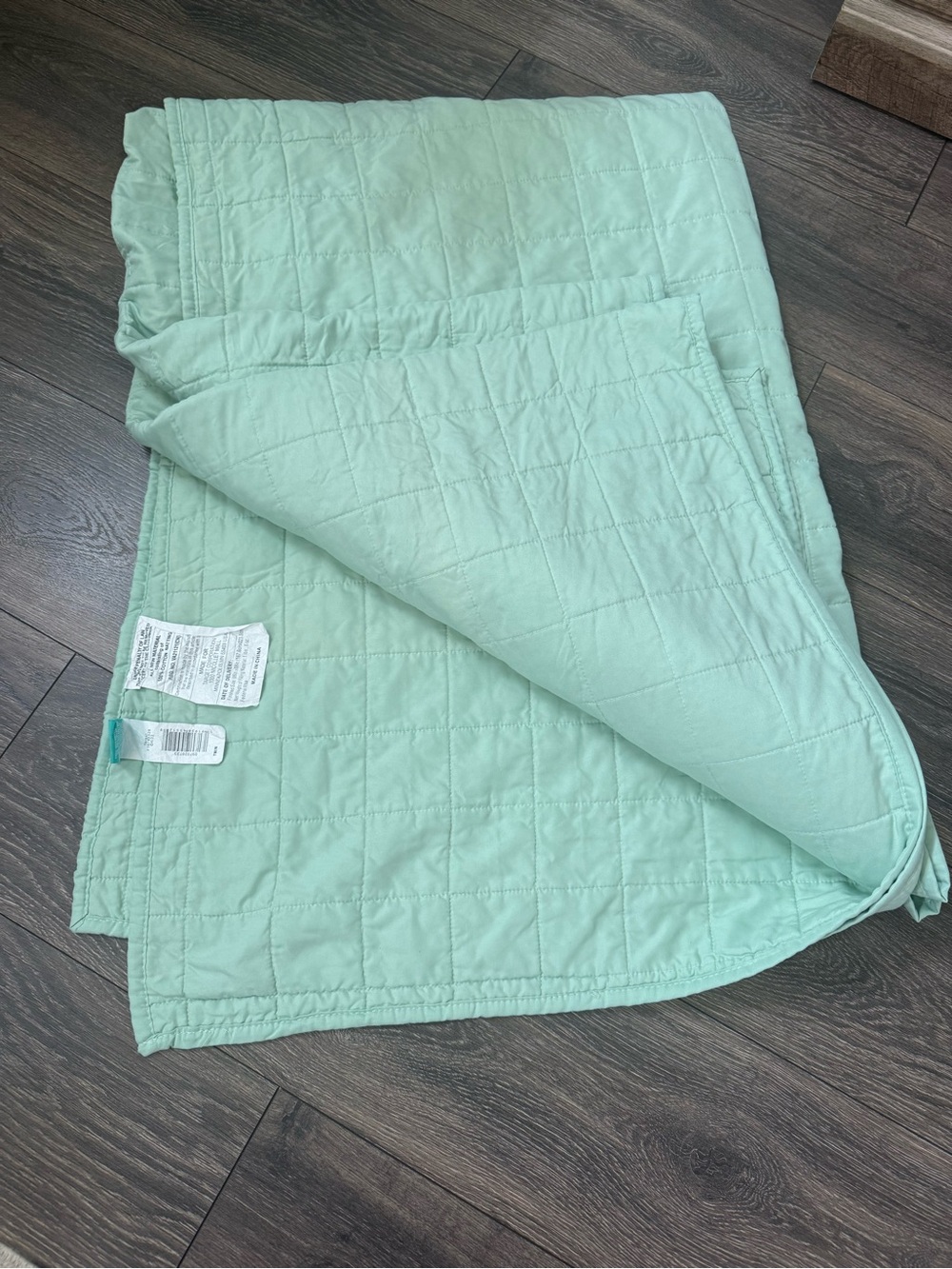 Pillowfort Mint Quilted Throw